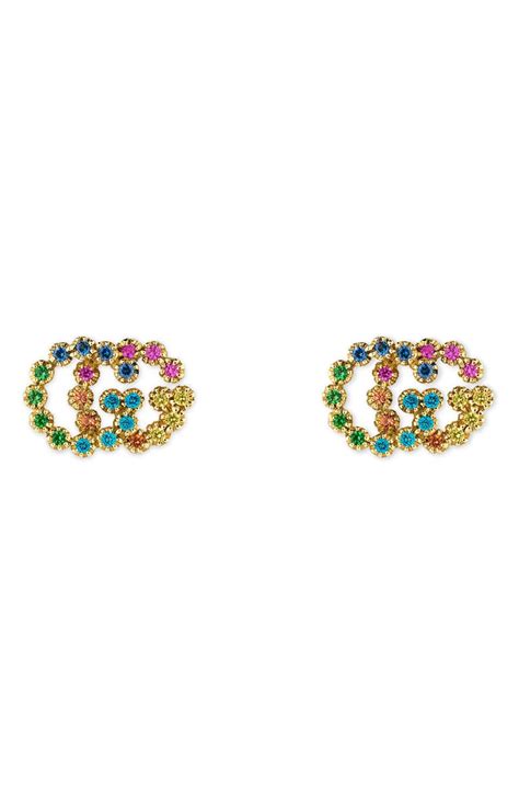 gucci tissue earrings|gucci multi stone earrings.